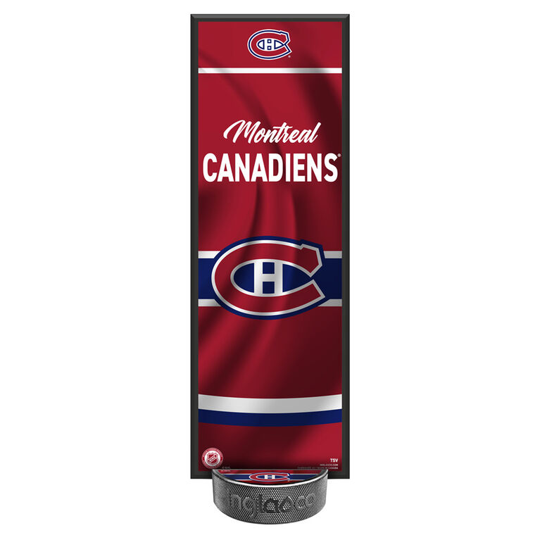 NHL Montreal Canadiens decorative plaque and puck holder