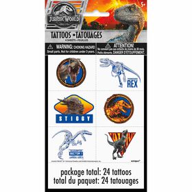 Jurassic World Tattoos, 24 pieces