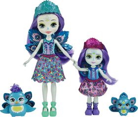 Enchantimals Patter Peacock & Flap Sister Dolls and Piera Peacock & Feather