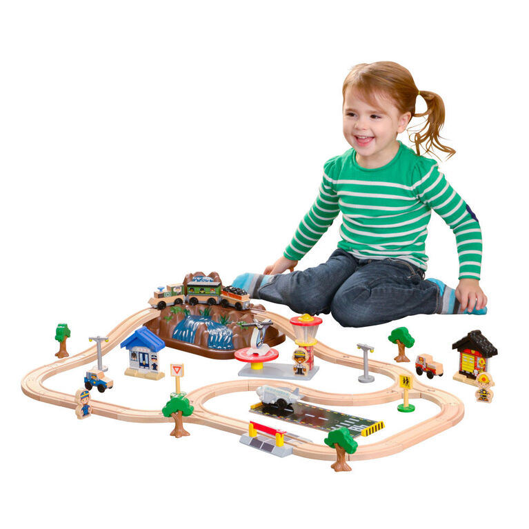 Piste de déformation de couleur Ensemble de rails de Train en bois de hêtre  pour enfants, composants de voie - Cdiscount Jeux - Jouets