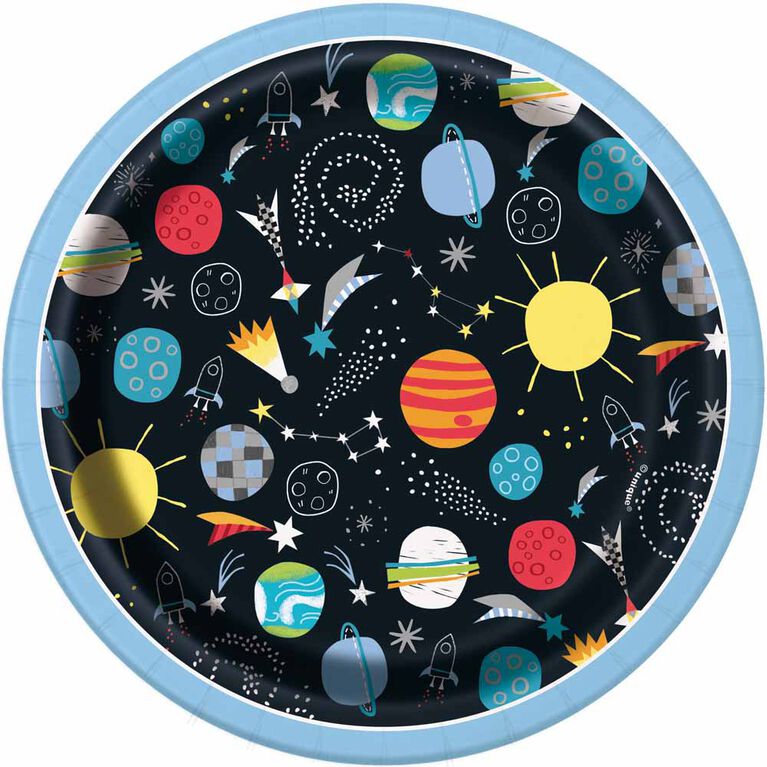 Outer Space Assiettes 7po, 8un