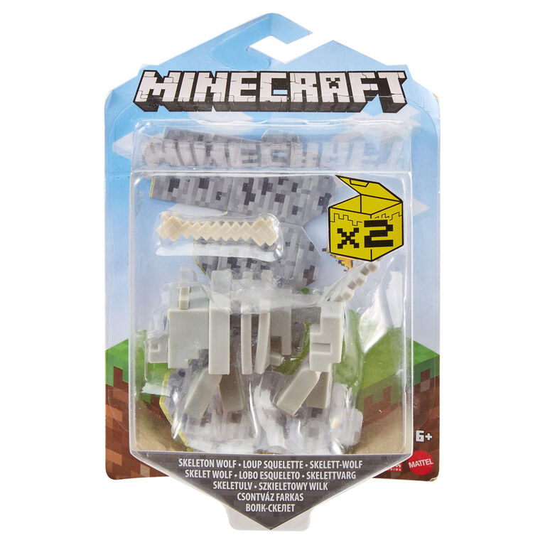 Minecraft Biome Builds Skeleton Wolf Figure