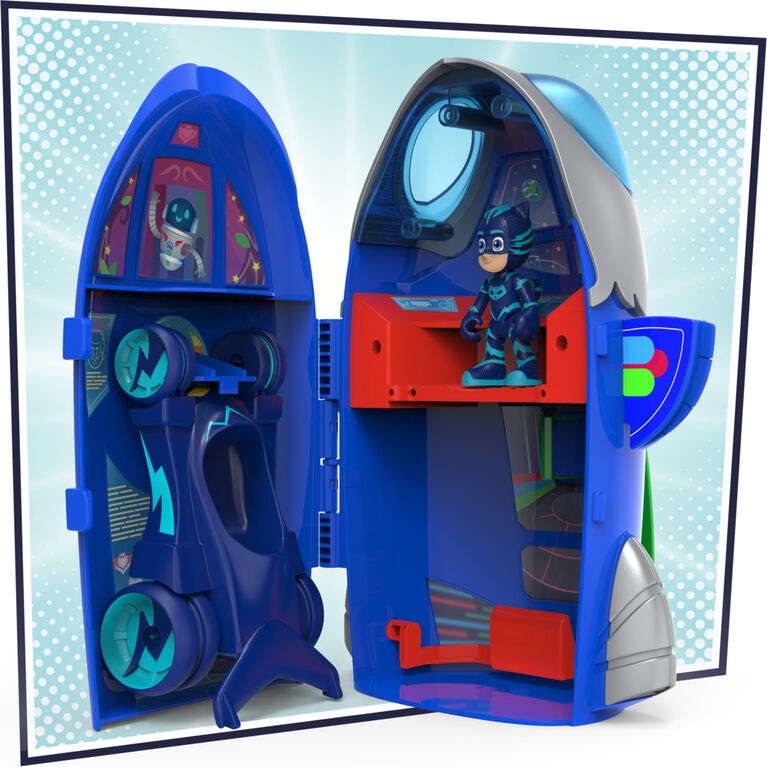 PJ Masks 2-in-1 HQ Playset, Headquarters and Rocket Preschool Toy
