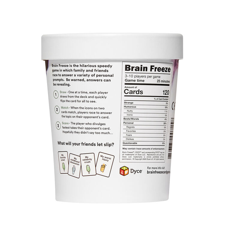 Dyce Games - Brain Freeze - Family Friendly - Édition anglaise