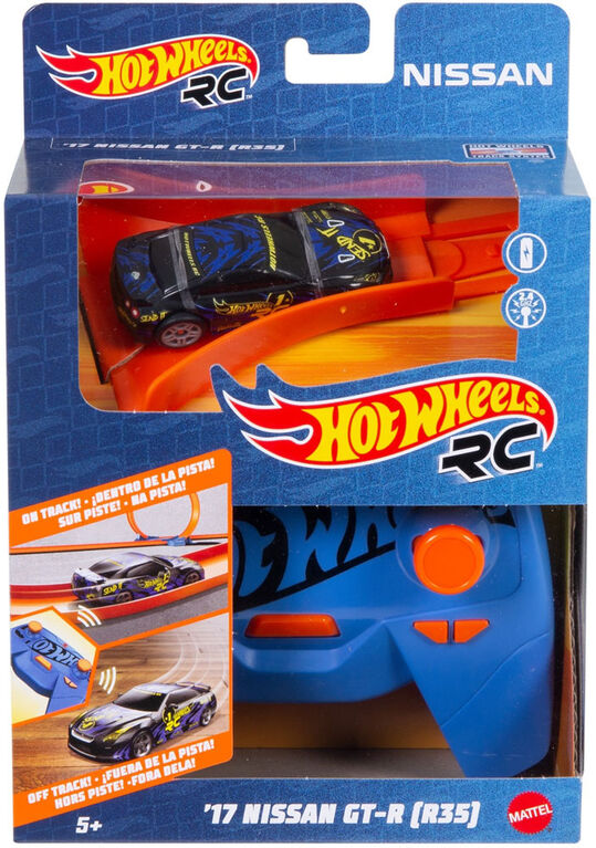 Hot Wheels - Véhicule téléguidé Nissan GT-R (R35) 2017, échelle 1:64