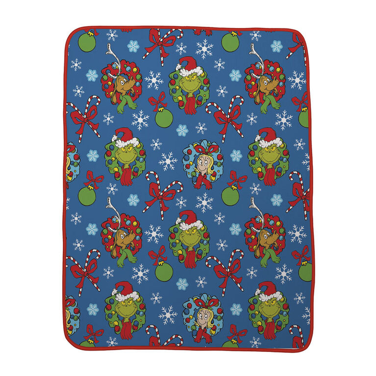 Grinch "Candy Cane Wishes" Hugger & Throw