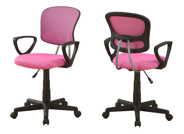 Office Chair - Pink Mesh Juvenile / Multi-Position