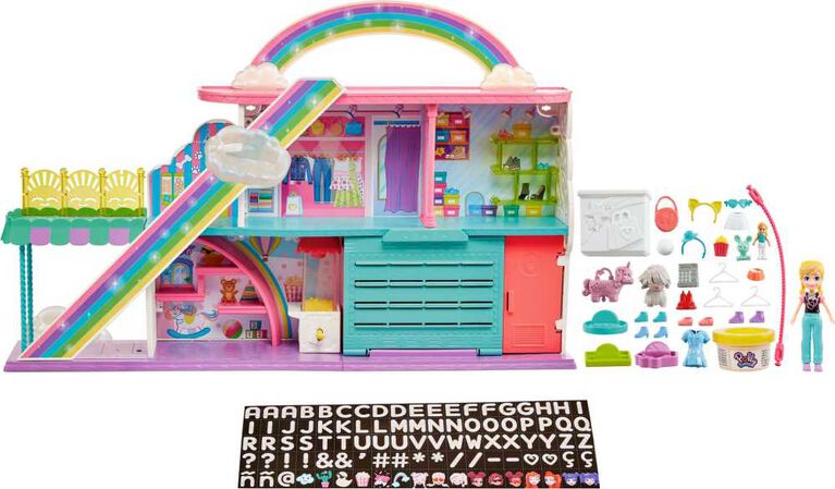 Polly Pocket Sweet Adventures Rainbow Mall Playset