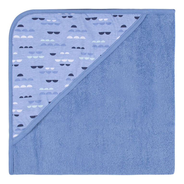 Koala Baby - Blue Whale Woven Hooded Towel - 2 Pack