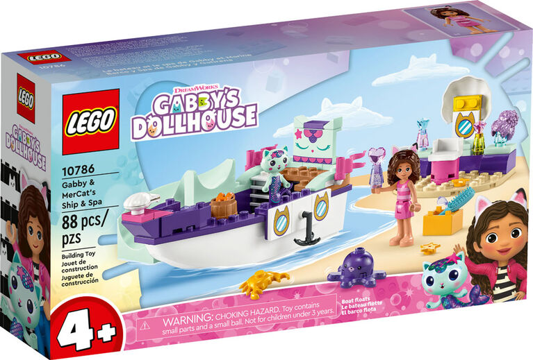 LEGO Le bateau et le spa de Gabby et Marine 10786 Ensemble de jeu de construction (88 pièces)