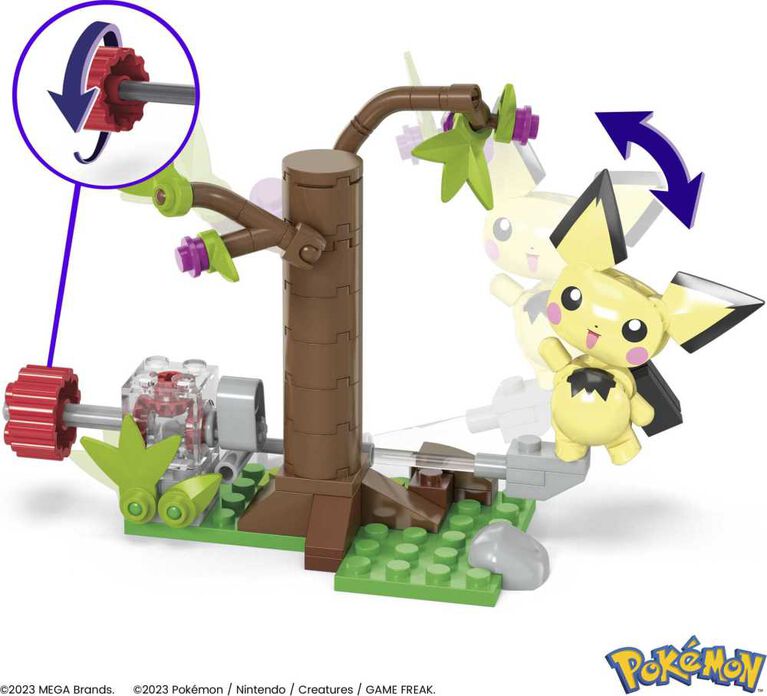 MEGA Pokémon Building Toy Kit, Pichu's Forest Forage with 1 Action Figure (84 Pieces)