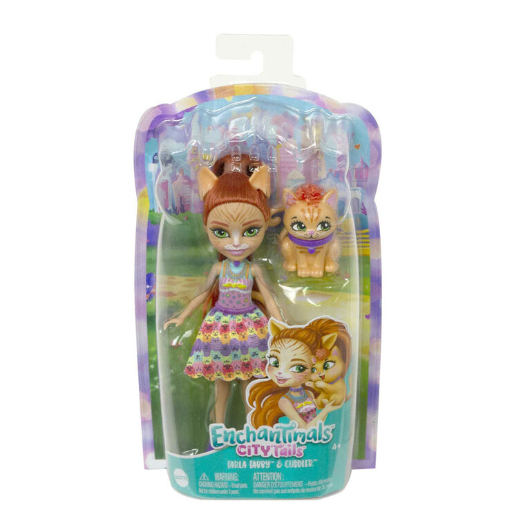 Enchantimals City Tails Tarla Tabby and Cuddler Dolls - R Exclusive