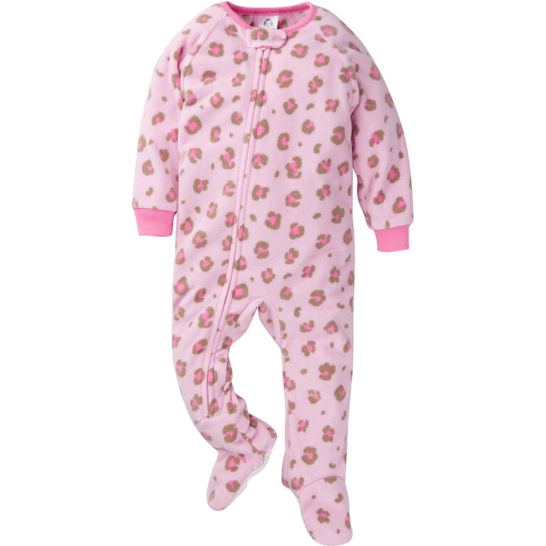 Gerber Childrenswear - 1-Pack Blanket Sleeper - Leopard - Pink 2T