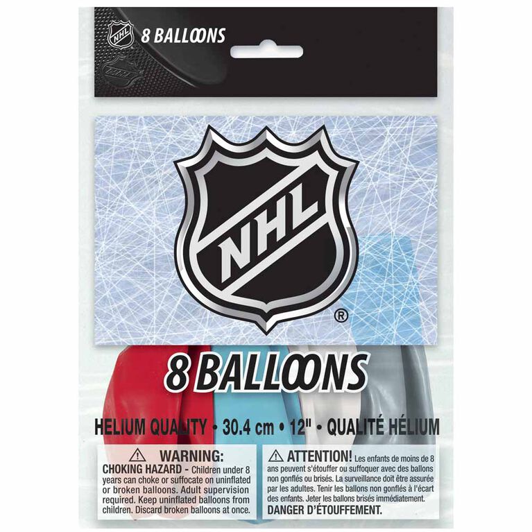 NHL Fans 12" Latex Balloons, 8 pieces