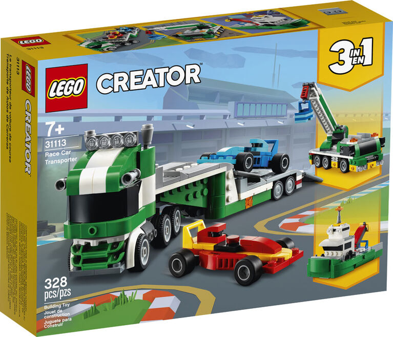 LEGO Creator Le transporteur de voitures de course 31113 (328 pièces)