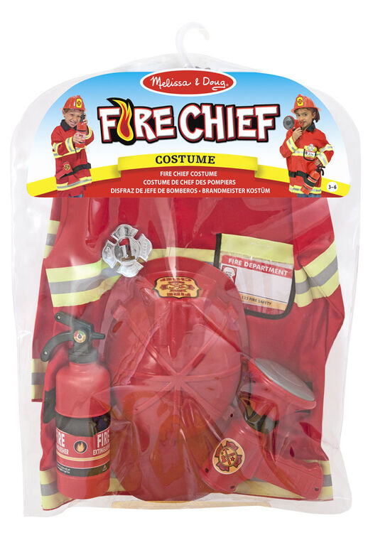 Melissa & Doug Costume de chef des pompiers