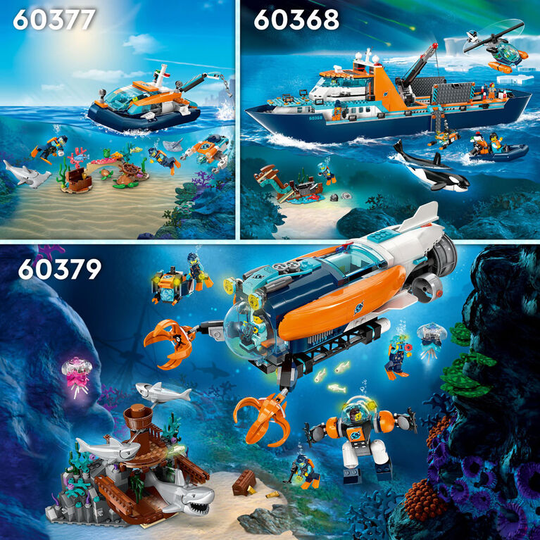 LEGO City Le bateau d'exploration sous-marine 60377 Ensemble de jeu de construction (182 pièces)