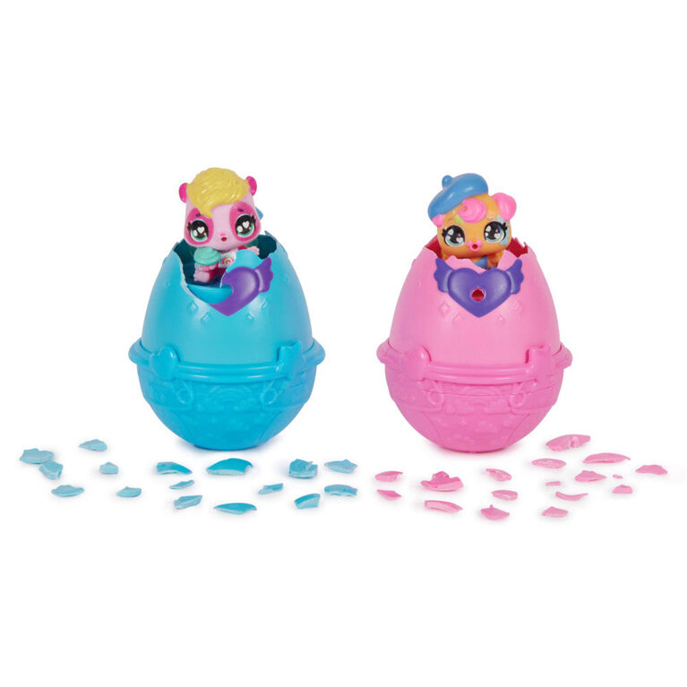 Hatchimals Alive, Hungry Hatchimals Playset with Highchair Toy and 2 Mini Figures in Self-Hatching Eggs