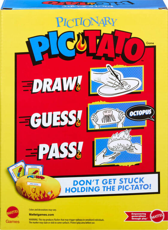 Pictionary Pic-Tato Hot Potato Game