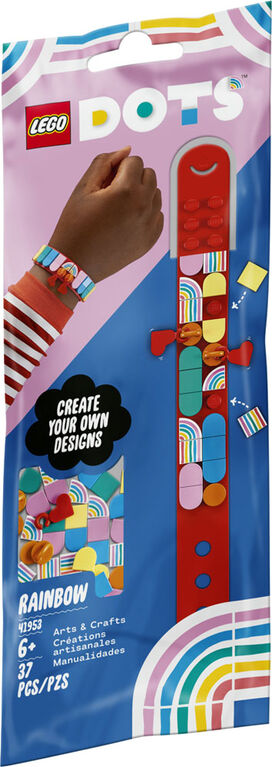 LEGO DOTS Rainbow Bracelet with Charms 41953 DIY Bracelet Kit (37 Pieces)