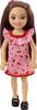 Barbie Chelsea Doll (Brunette) in Cherry-Print Dress