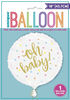 Ballon aluminium rond, 18 " - "Oh Baby" - Édition anglaise