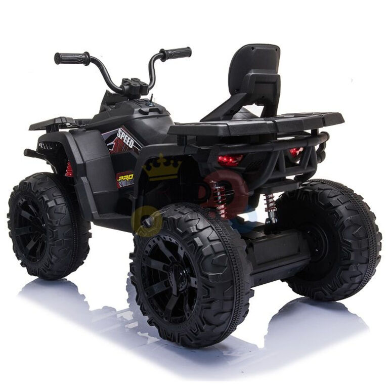 KidsVip 24V Kids and Toddlers Titan Ride On Quad/ATV w/Rubber Wheels - Black - English Edition