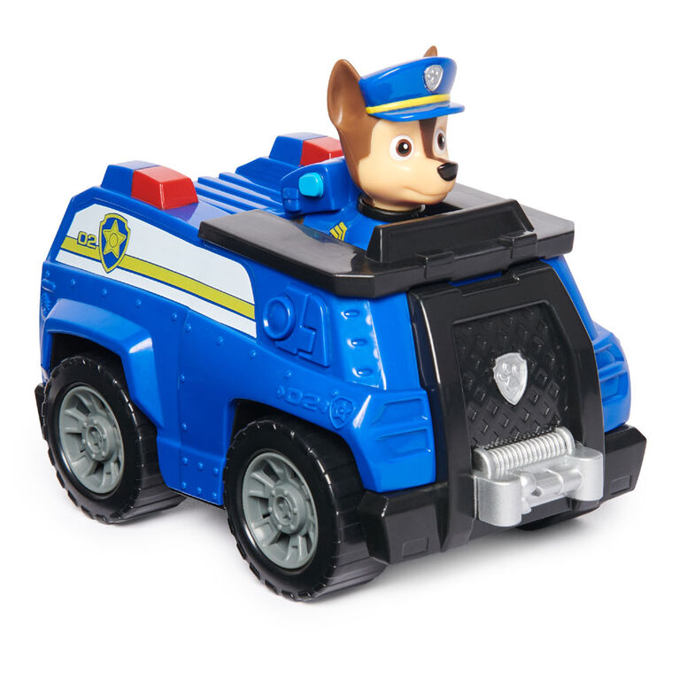 PAW Patrol, Chase's Patrol Cruiser, Toy Car with Collectible Action Figure, Sustainably Minded Kids Toys