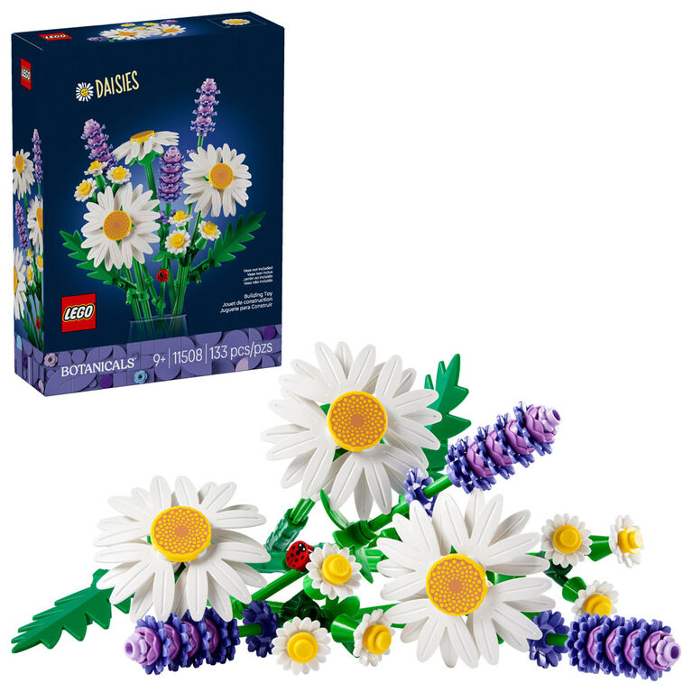 LEGO Botanicals Daisies Building Toy for Girls & Boys, Ages 9+ - Room Decor for Shelf or Desk - 11508