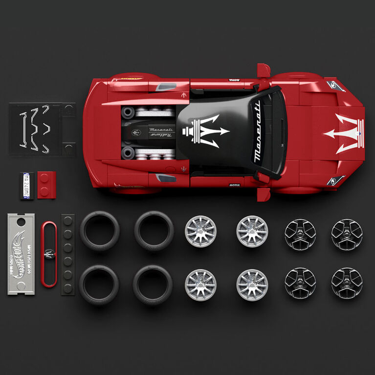 Mattel Brick Shop Hot Wheels Maserati MC20 Building Toy Kit (250 Pieces), for Collectors