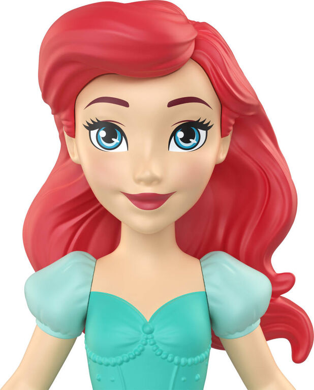 Disney Princess Ariel Posable Small Doll in Shiny Outfit with Removable Skirt, Inspired by Movie