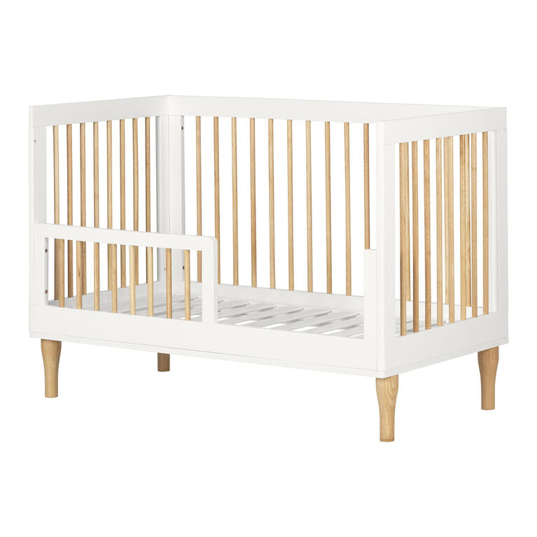 South Shore, Toddler Rail for Baby Crib White and Natural Babies R