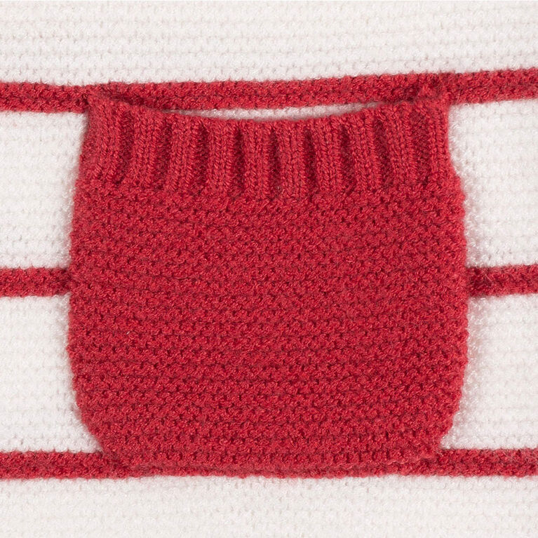 Gerber Childrenswear - 1 Pack Sweater Knit Romper - Red + White