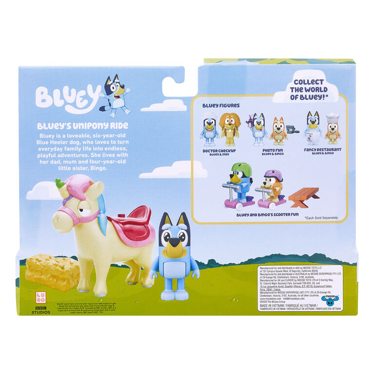 Bluey Figure and Vehicle Playset - Unipony