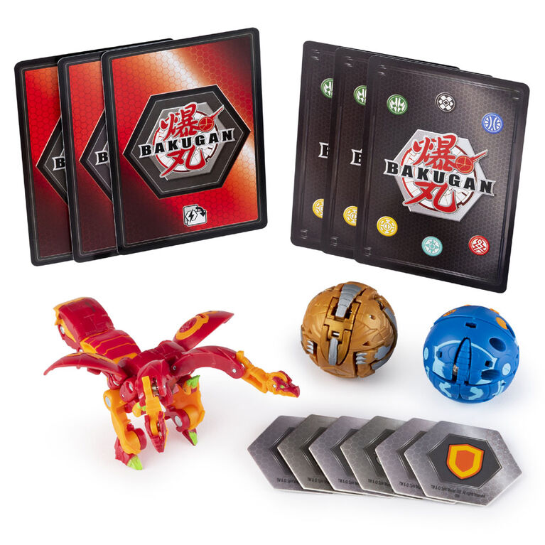 Bakugan Starter Pack 3-Pack, Pyrus Nillious, Collectible Action Figures