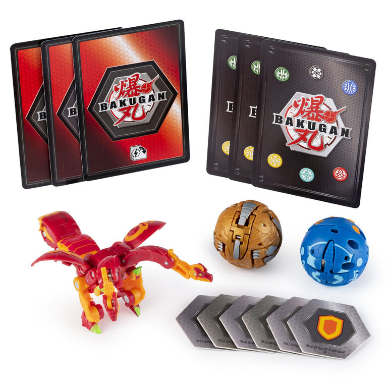 Bakugan, Starter Pack 3 personnages, Pyrus Nillious, Créatures transformables à collectionner