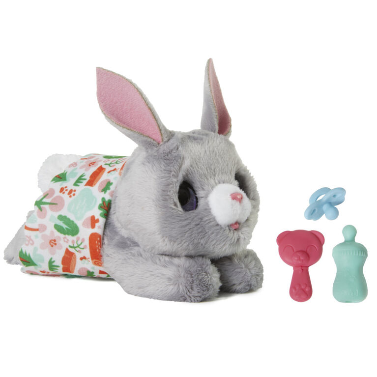 furReal Newborns Bunny Interactive Animatronic Plush Toy: Electronic Pet with Sound Effects, Closing Eyes,Ages 4 and up
