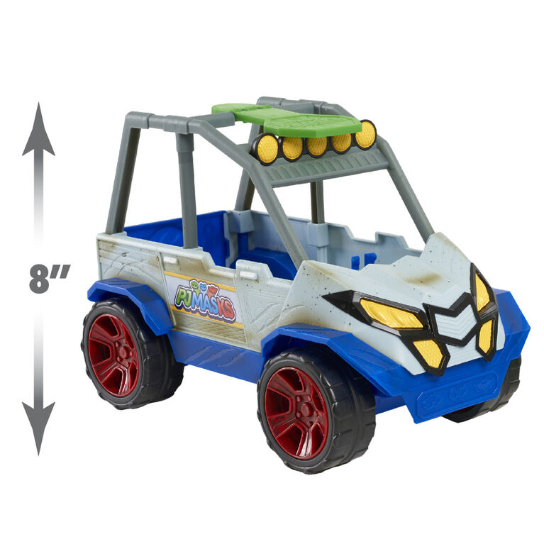 PJ Masks Dino Trouble Off Roader Rescue Vehicle, Includes Dinosaur and Catboy Figures - English Edition