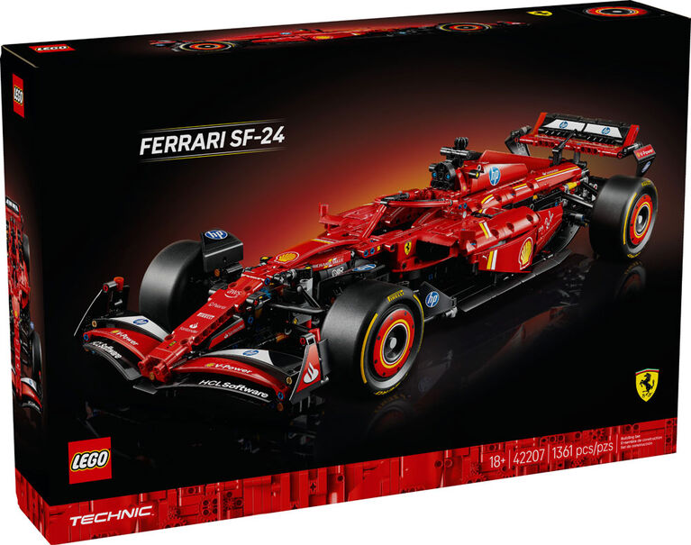 LEGO Technic Voiture Ferrari SF-24 F1, Ensemble de modèle de voiture pour adultes, Ensemble Construisez votre propre véhicule de course 42207