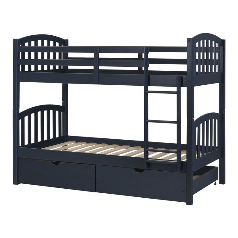 Rolling Drawers Set Navy Blue, Bunk Beds R Us