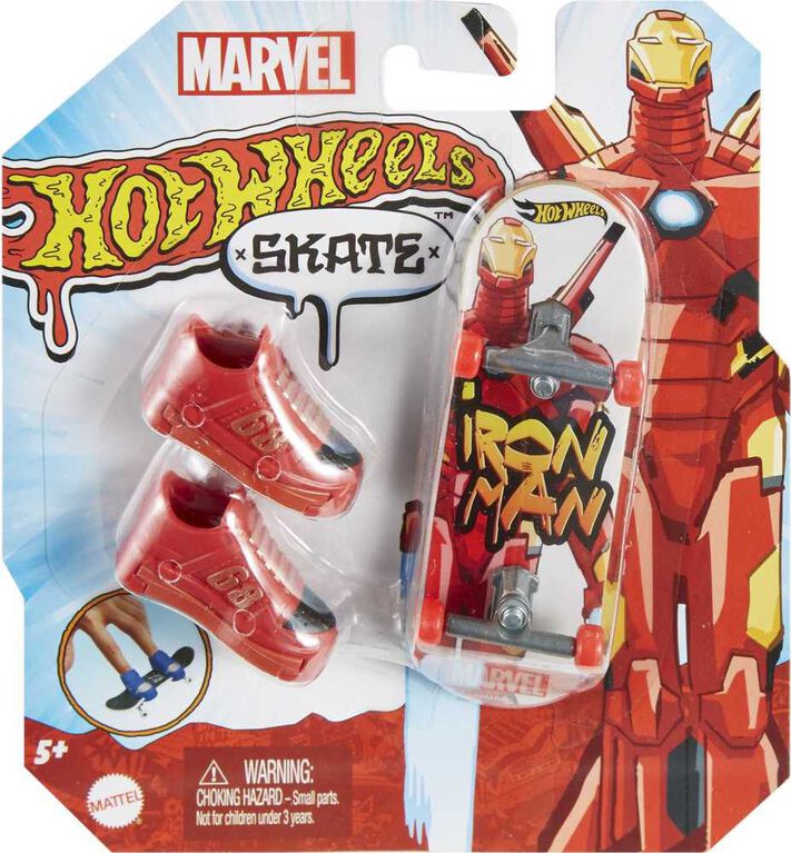 Hot Wheels - Skate - Marvel - Planche à roulettes pour doigts, chauss.