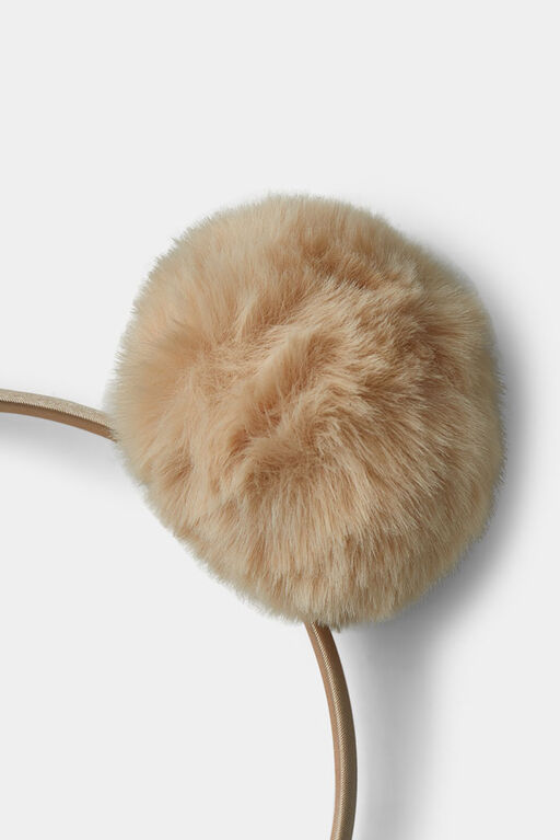 Pom Pom Headband Cream  O/S