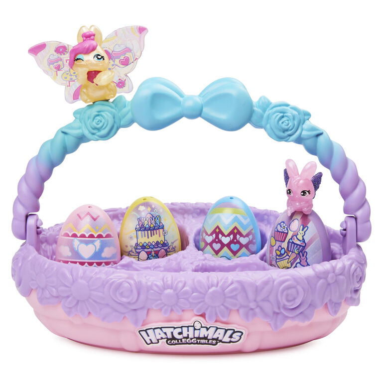 Hatchimals CollEGGtibles, Family Spring Basket with 6 Bunny Characters