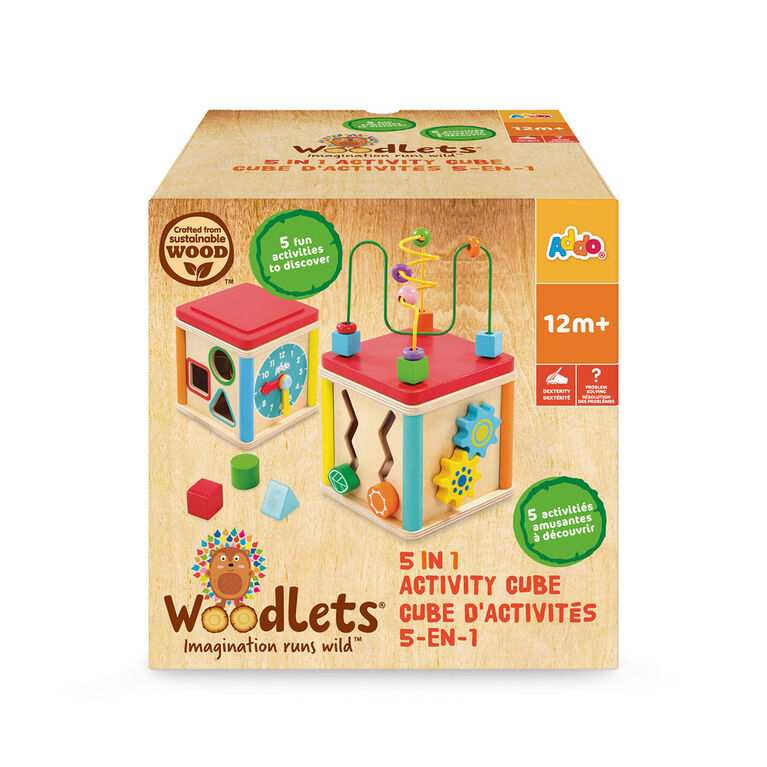 Woodlets 5-in-1 Activity Cube - Notre exclusivité