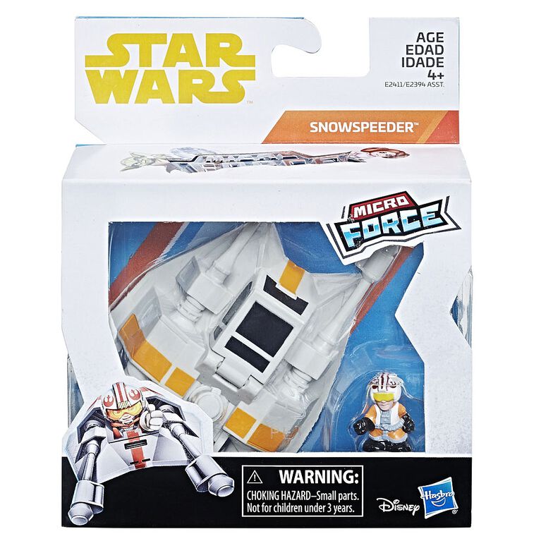 Star Wars Micro Force - Snowspeeder & Luke Skywalker.