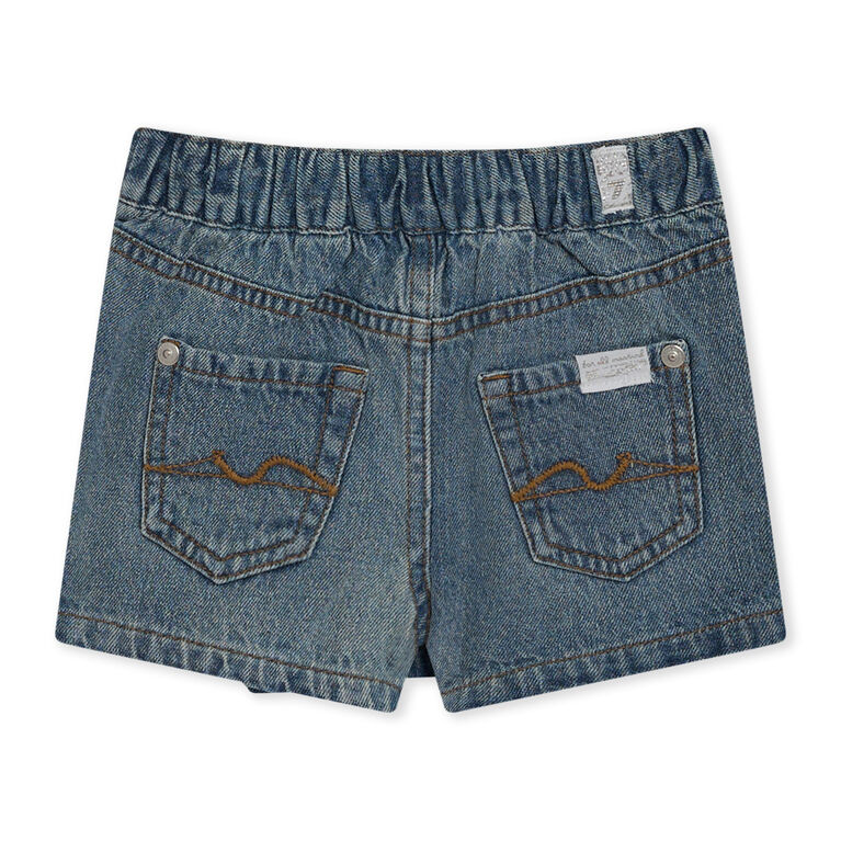 7 For All Mankind 2 Piece Denim Skort Set, White