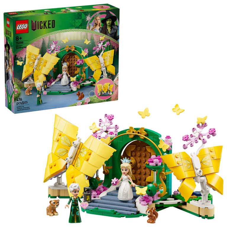 LEGO Wicked Glinda's Wedding Day Set, Butterfly Toy Inspires Role-Play Activities for Kids 75688
