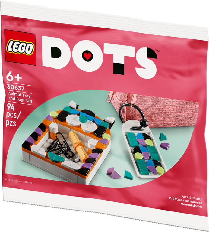 LEGO DOTS Plateau et décoration pour sac Animaux 30637