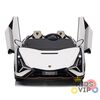 KIDSVIP Licensed 2-Seater Lamborghini Sian 4X4 24V Ride-On Car For Kids w/ RC - White