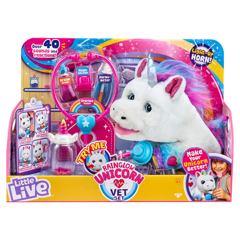 Little Live Rainglow Unicorn Vet Set Toys R Us Canada